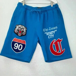 Eternity BC/AD Mens‎ Sz 2XL Blue Shorts CHI-TOWN Windy City Chicago Sweatshorts
